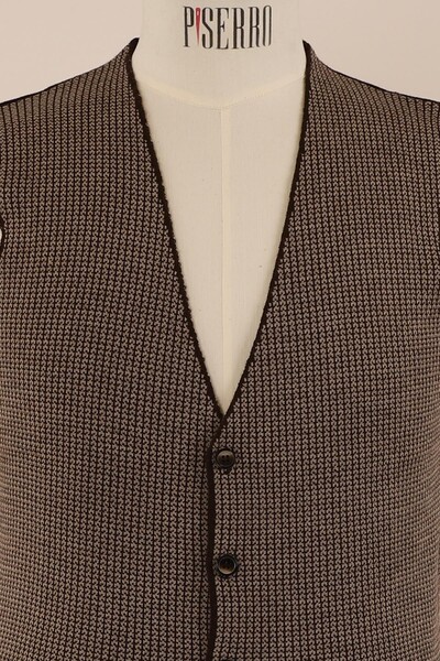 Slim Fit Yünlü Desenli Spor Triko - Thumbnail