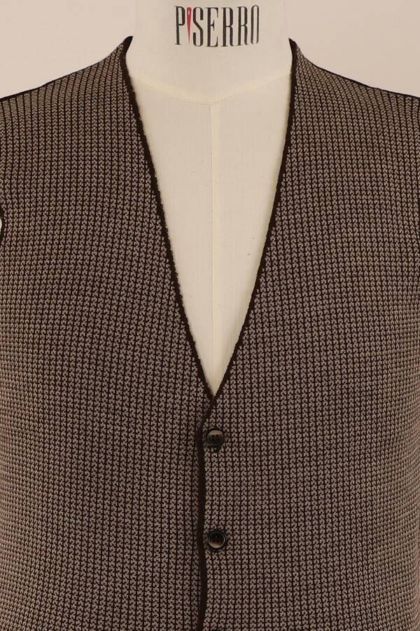 Slim Fit Yünlü Desenli Spor Triko