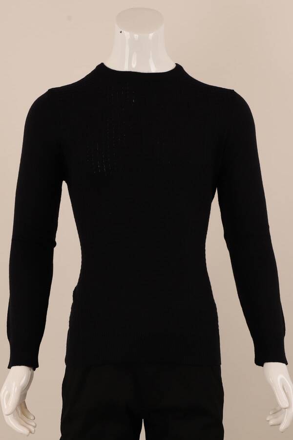 Slim Fit Yünlü Örgü Triko
