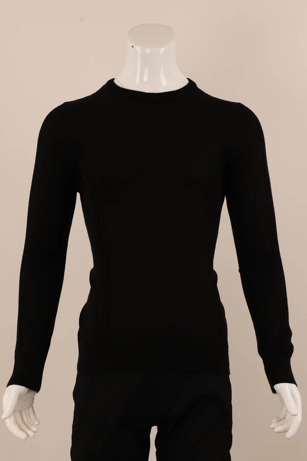 Slim Fit Yünlü Triko