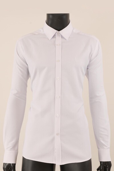 Piserro - Uzun Kol Regular Fit Beyaz Gömlek