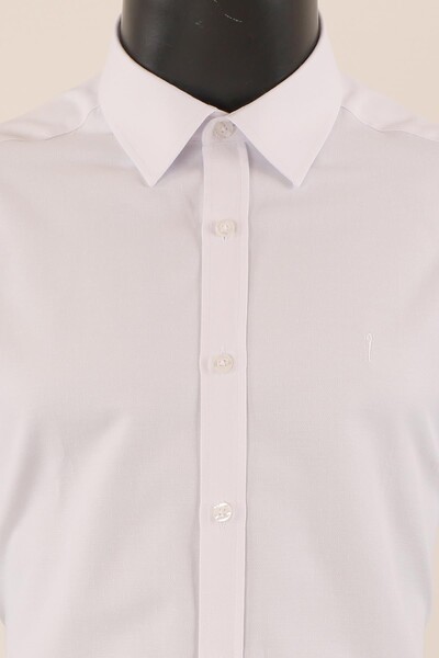 Uzun Kol Regular Fit Beyaz Gömlek - Thumbnail