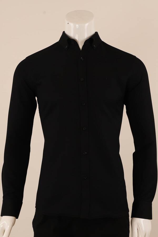 Uzun Kol Slim Fit Desenli Gömlek