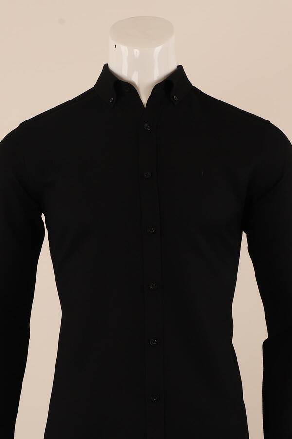 Uzun Kol Slim Fit Desenli Gömlek