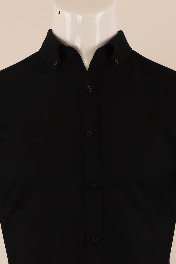 Uzun Kol Slim Fit Desenli Gömlek