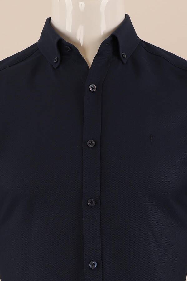 Uzun Kol Slim Fit Desenli Gömlek