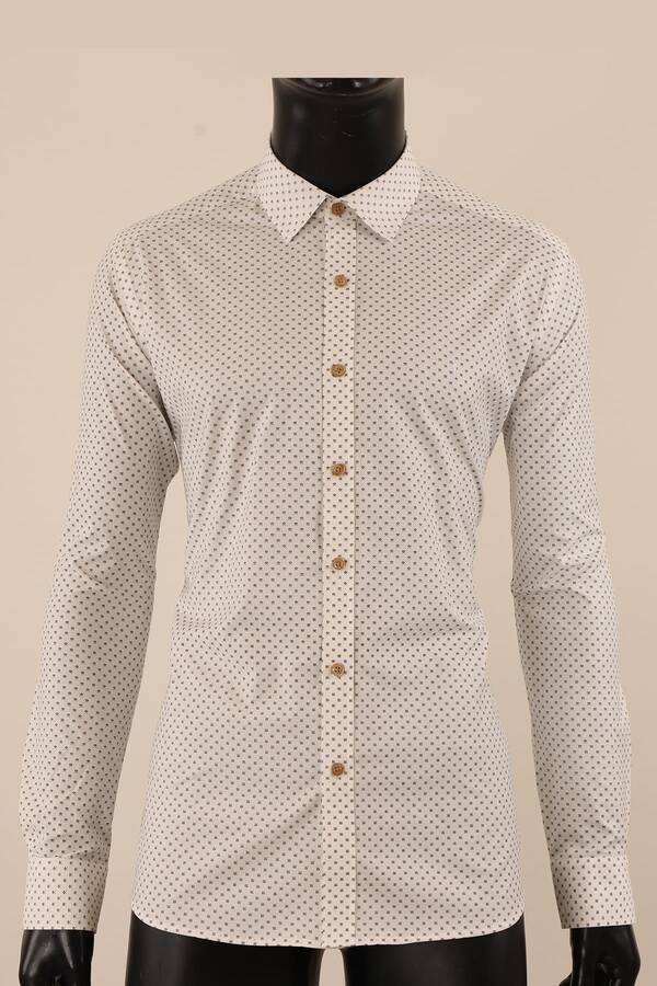 Uzun Kol Slim Fit Desenli Gömlek