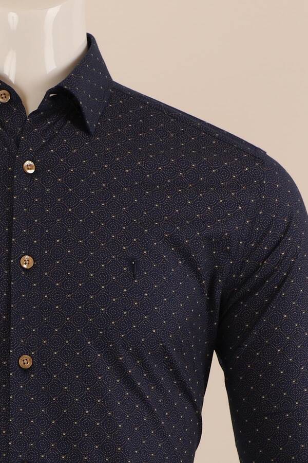 Uzun Kol Slim Fit Desenli Gömlek Uzun Kol Slim Fit Desenli Gömlek