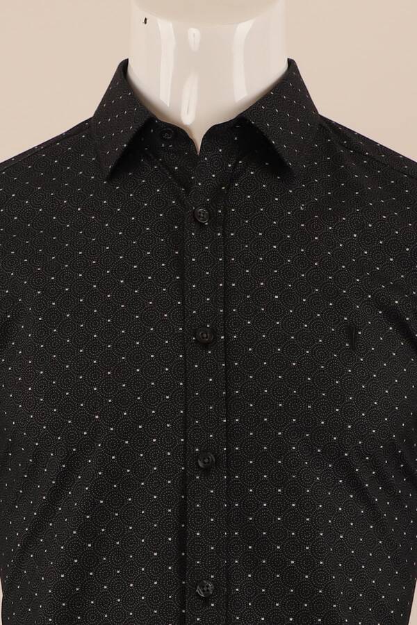 Uzun Kol Slim Fit Desenli Gömlek