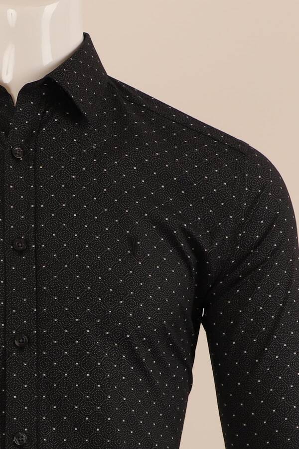 Uzun Kol Slim Fit Desenli Gömlek