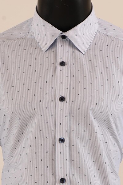 Uzun Kol Slim Fit Desenli Gömlek - 3
