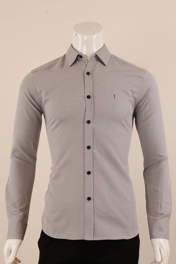 Uzun Kol Slim Fit Desenli Gömlek