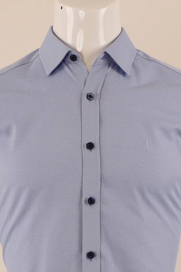 Uzun Kol Slim Fit Desenli Gömlek