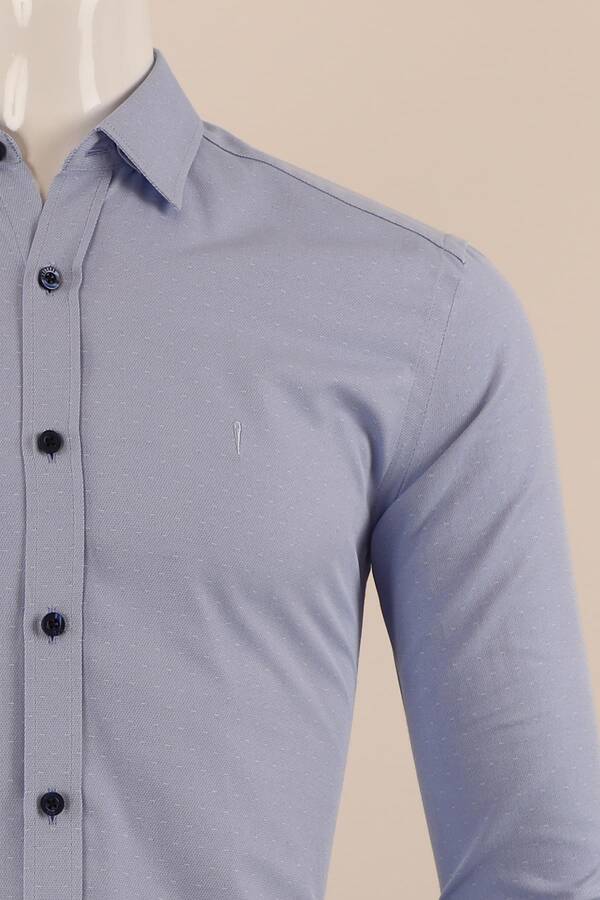 Uzun Kol Slim Fit Desenli Gömlek