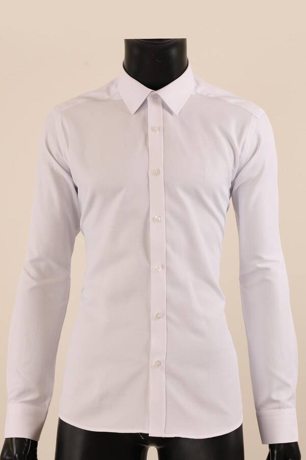 Uzun Kol Slim Fit Desenli Gömlek