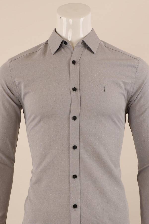 Uzun Kol Slim Fit Desenli Gömlek