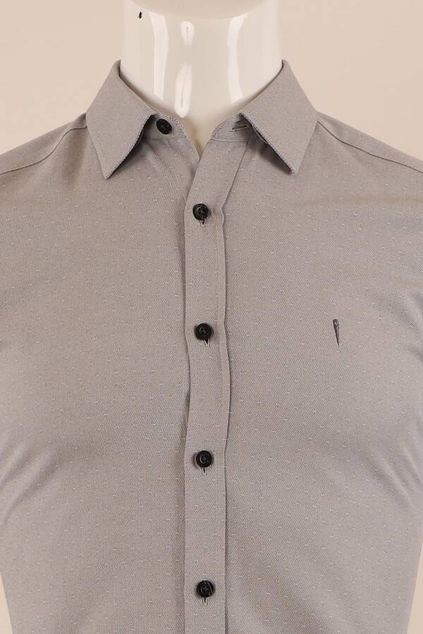 Uzun Kol Slim Fit Desenli Gömlek