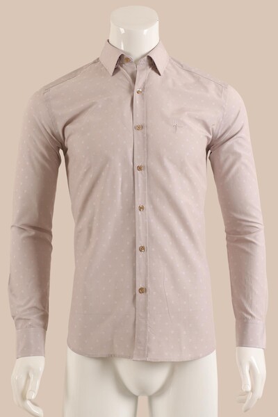 Uzun Kol Slim Fit Gömlek - Thumbnail