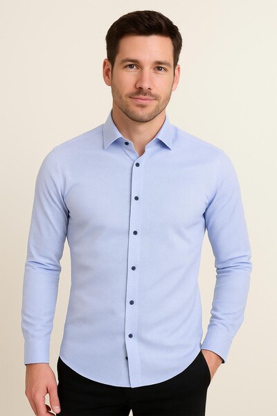 Piserro - Uzun Kol Slim Fit Gömlek
