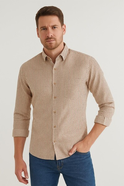 Piserro - Uzun Kol Slim Fit Gömlek