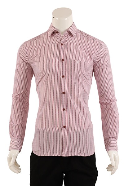 Uzun Kol Slim Fit Gömlek - Thumbnail