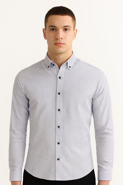 Piserro - Uzun Kol Slim Fit Gömlek