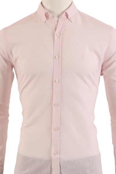 Uzun Kol Slim Fit Gömlek - Thumbnail