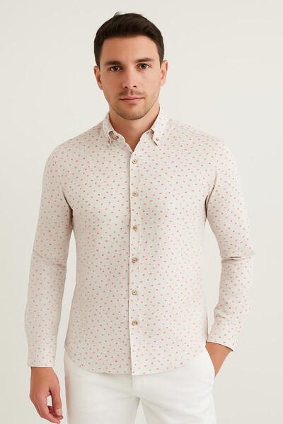Piserro - Uzun Kol Slim Fit Gömlek