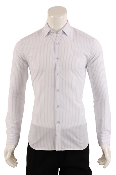 Uzun Kol Slim Fit Gömlek - Thumbnail