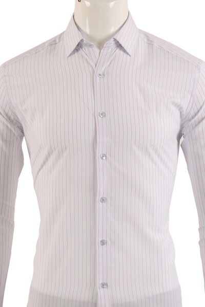 Uzun Kol Slim Fit Gömlek - Thumbnail