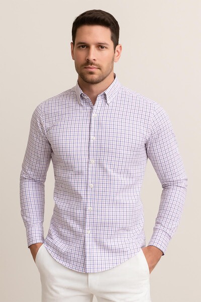 Piserro - Uzun Kol Slim Fit Gömlek