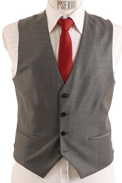 Yelekli Slim Fit Erkek Takım Elbise - Thumbnail