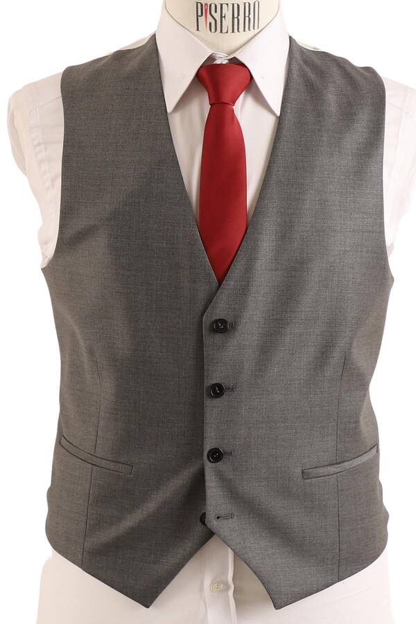Yelekli Slim Fit Erkek Takım Elbise