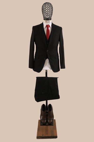 Yelekli Takım Elbise Slim Fit - Thumbnail