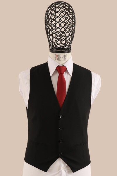 Yelekli Takım Elbise Slim Fit - Thumbnail