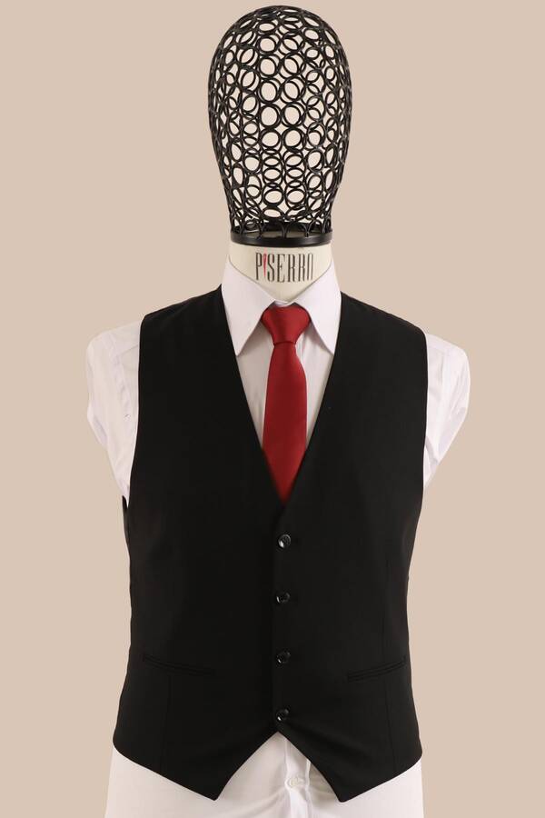 Yelekli Takım Elbise Slim Fit