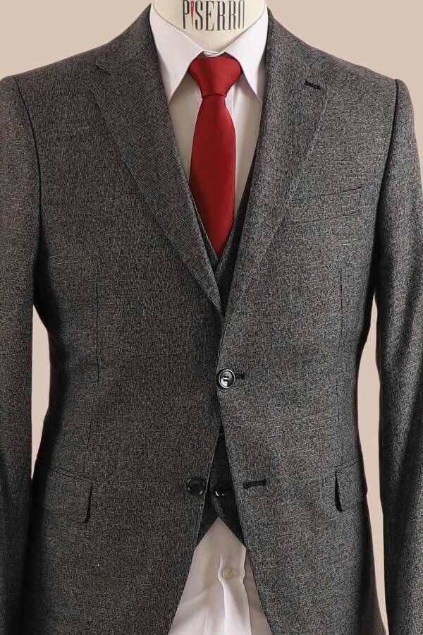 Yelekli Takım Elbise Slim Fit