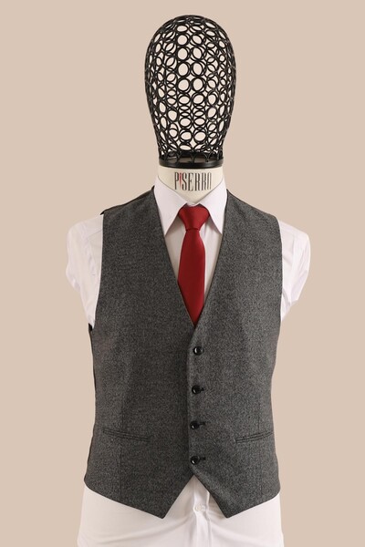 Yelekli Takım Elbise Slim Fit - Thumbnail