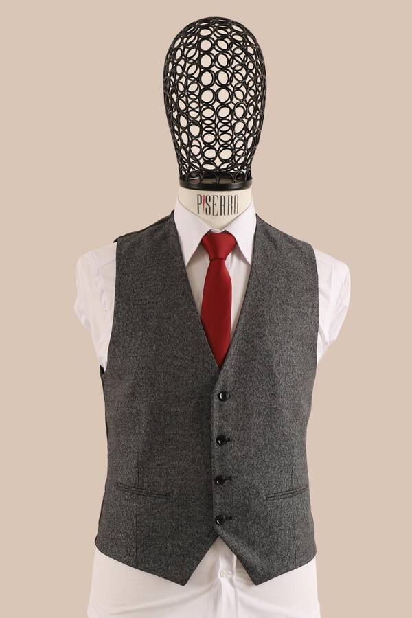 Yelekli Takım Elbise Slim Fit