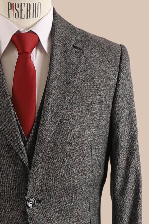 Yelekli Takım Elbise Slim Fit