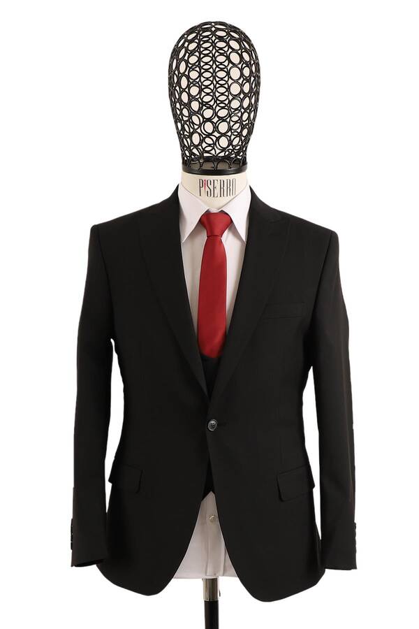 Yelekli Takım Elbise Slim Fit Yelekli Takım Elbise Slim Fit