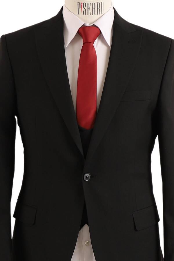 Yelekli Takım Elbise Slim Fit Yelekli Takım Elbise Slim Fit