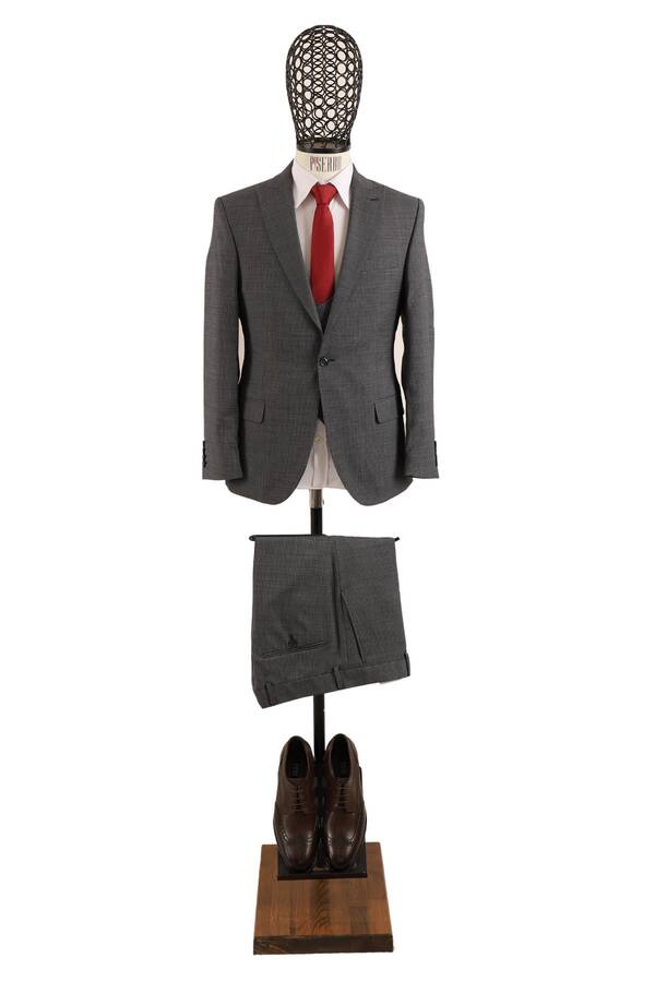 Yelekli Takım Elbise Slim Fit Yelekli Takım Elbise Slim Fit