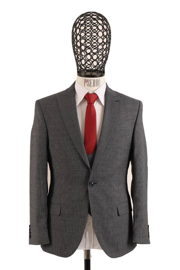 Yelekli Takım Elbise Slim Fit Yelekli Takım Elbise Slim Fit