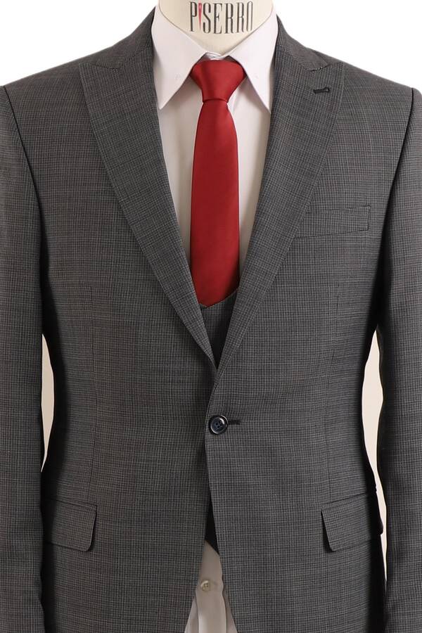 Yelekli Takım Elbise Slim Fit Yelekli Takım Elbise Slim Fit