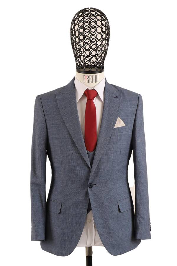 Yelekli Takım Elbise Slim Fit Yelekli Takım Elbise Slim Fit