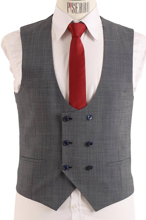 Yelekli Takım Elbise Slim Fit Yelekli Takım Elbise Slim Fit