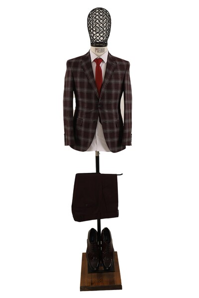 Yelekli Takım Elbise Slim Fit - Thumbnail