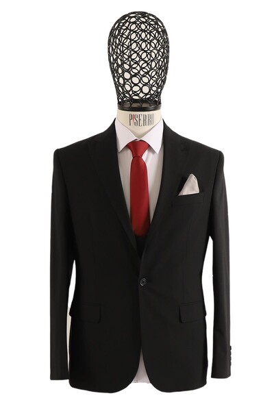 Yelekli Takım Elbise Slim Fit - Thumbnail