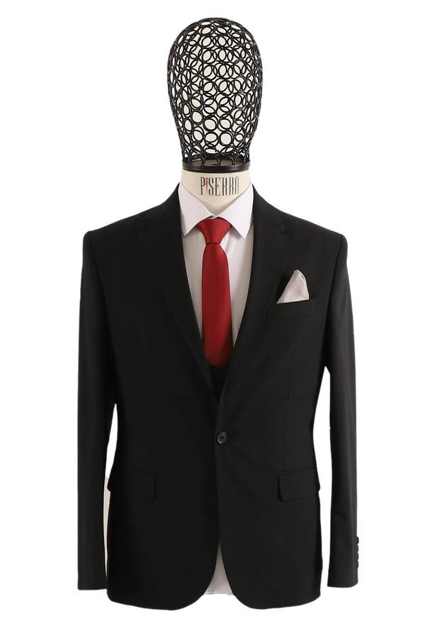 Yelekli Takım Elbise Slim Fit